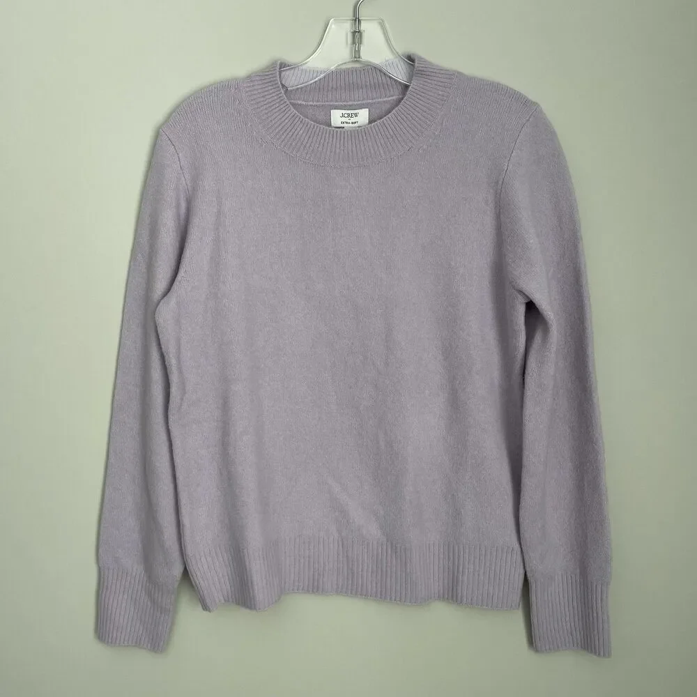 Jcrew Size S Light Purple Crewneck Sweater Pullover Extra Soft Yarn NEW NWT